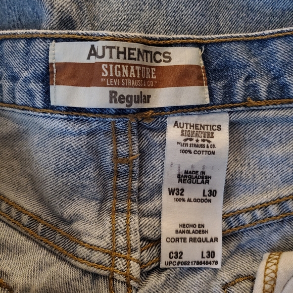 LEVI'S Authentics Regular Blue Denim Jeans Men W 32 L 30 - Picture 5 of 5